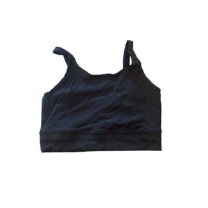 Nike Black Yoga Luxe Women's Cropped Jacquard Tank Bra size small
